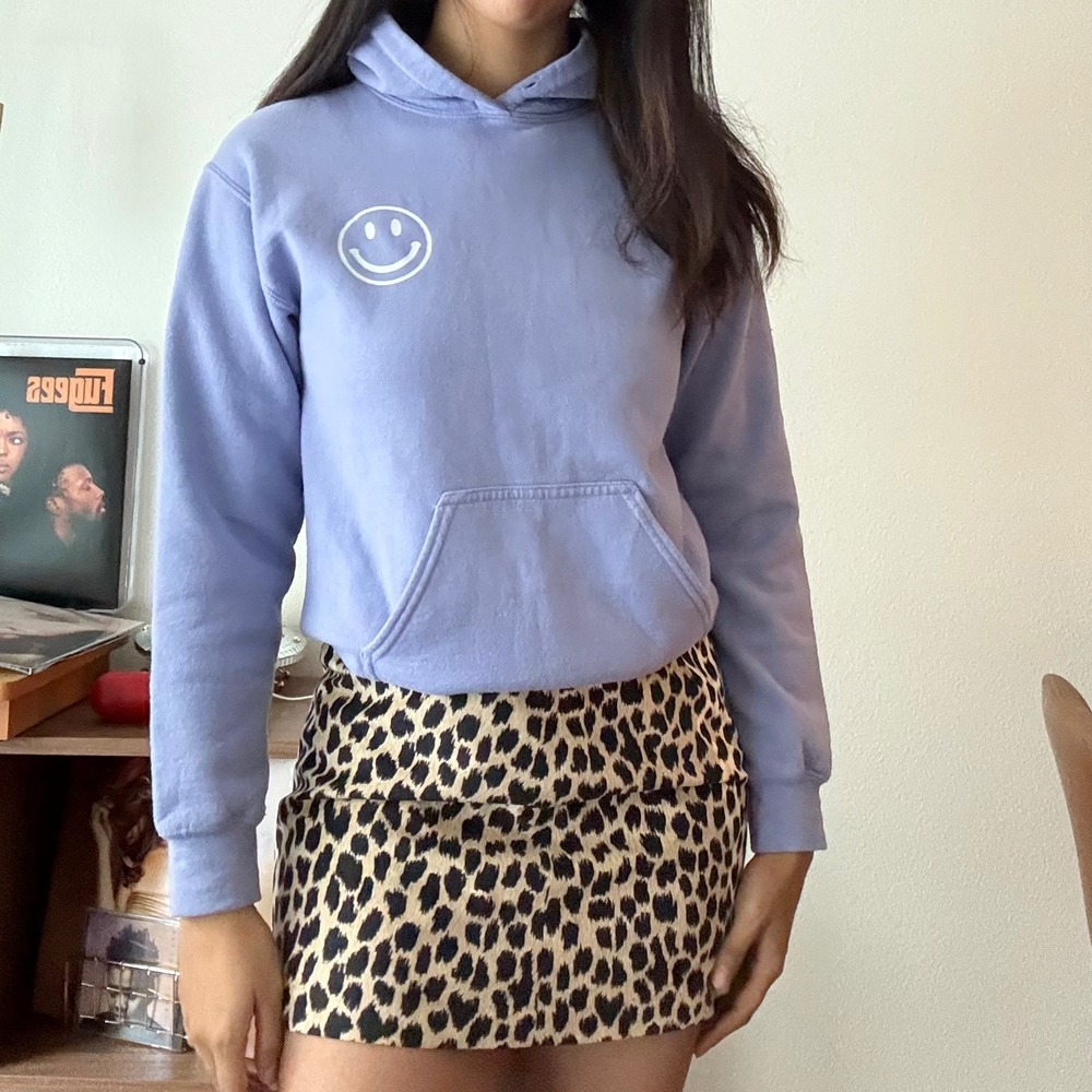 Pacific North Tess I Hope Something‎ Good Happens To You Today Hoodie Blue Small